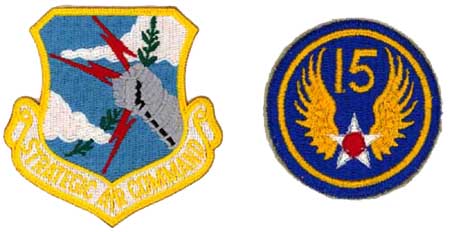 US Air Force Patches - SAC - 15th
