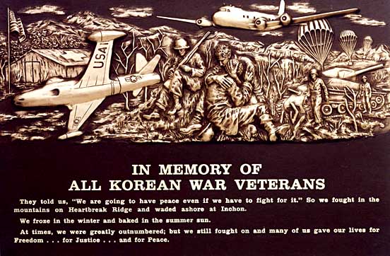 Memorial Korean War Veterans Plaque