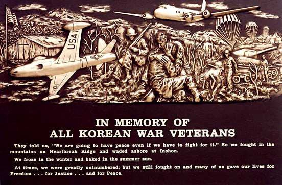 Korea War Plaque