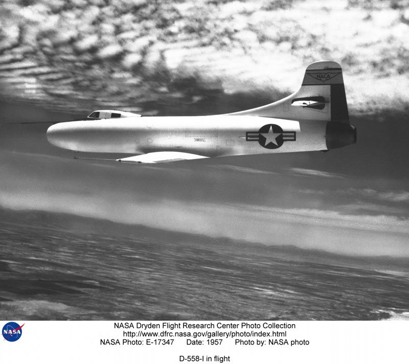 D-558-1 in flight - NASA 