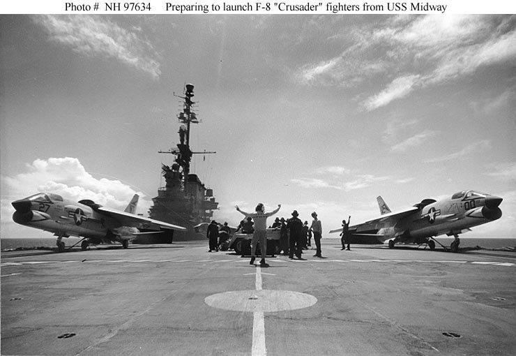 USS MIDWAY DUAL CRUSADER LAUNCH