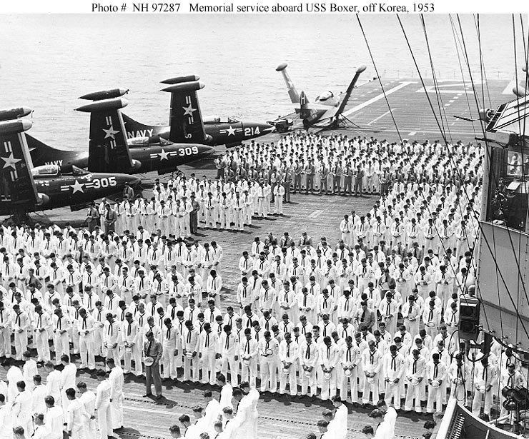 Memorial service Boxer Korea 1953