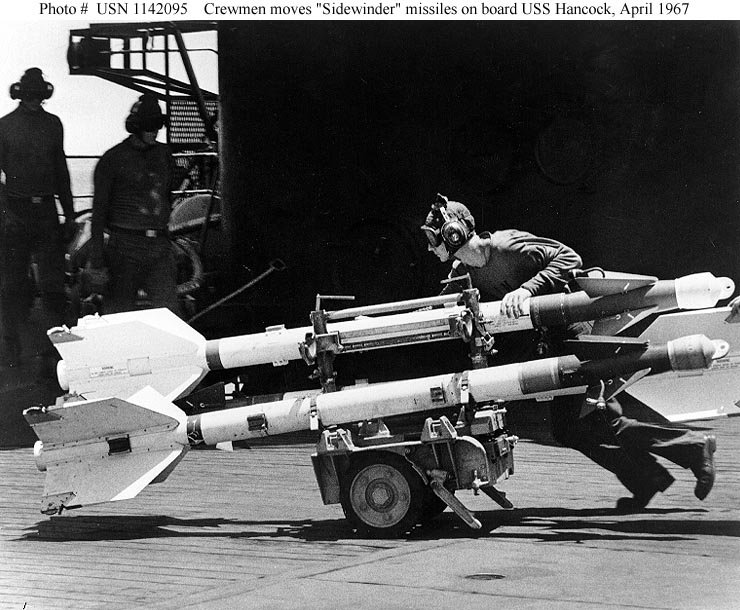 Sidewinder missiles on HANCOCK