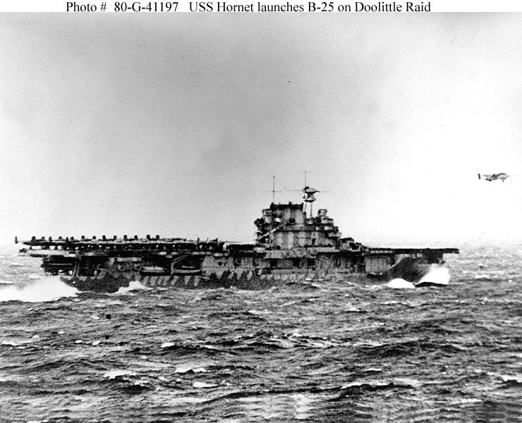 Hornet Launches Doolittle B-25