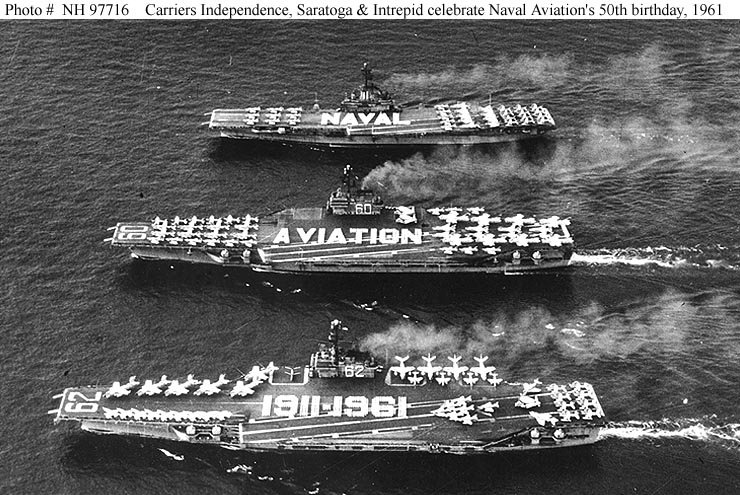 INDEPENDENCE, SARATOGA, INTREPID 1961