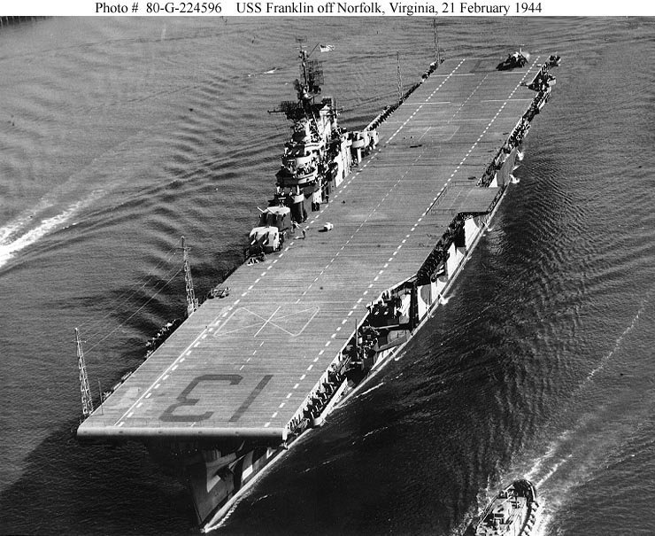 USS FRANKLIN 1944